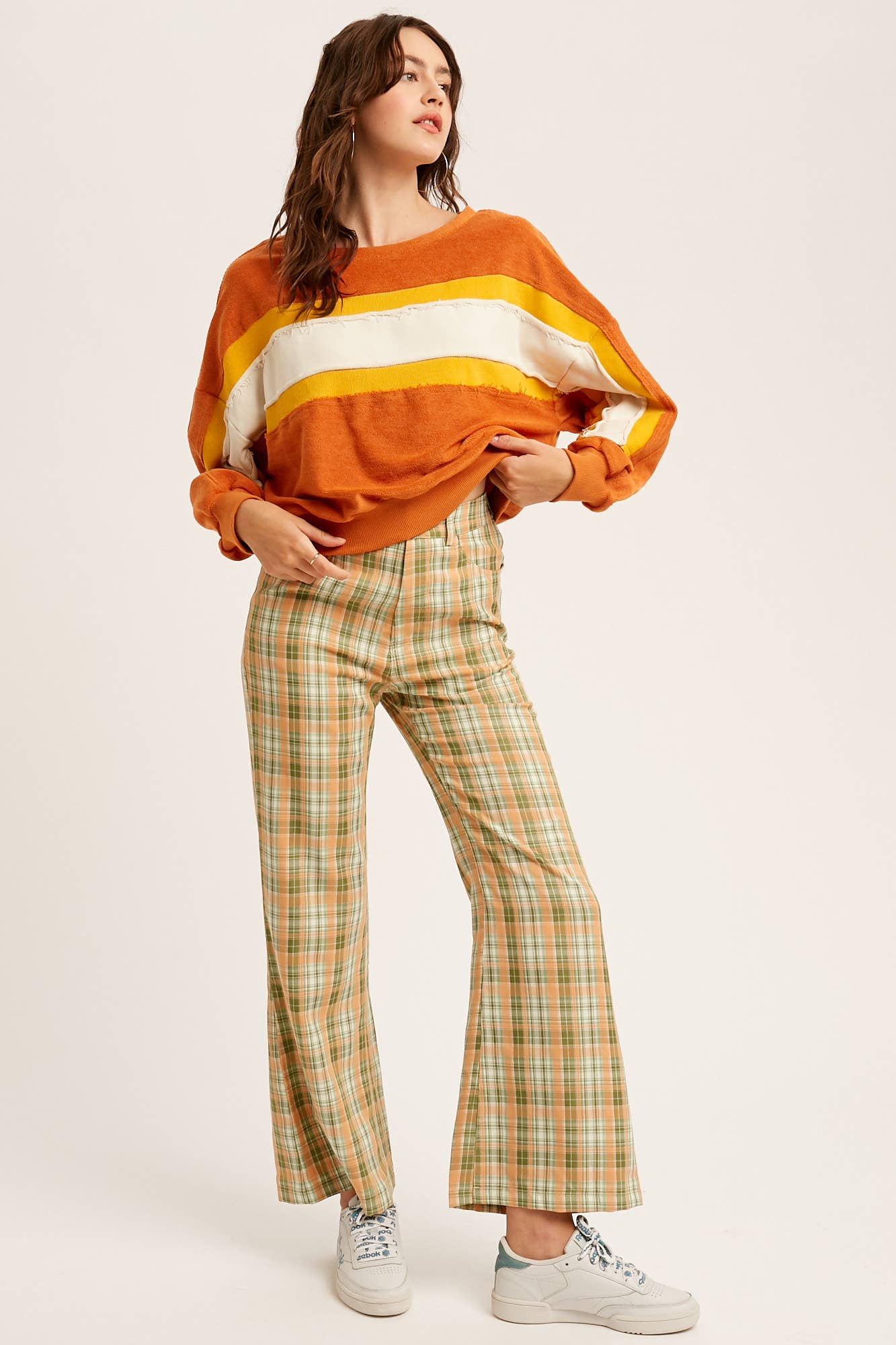 Colorblock Striped Knit Pullover