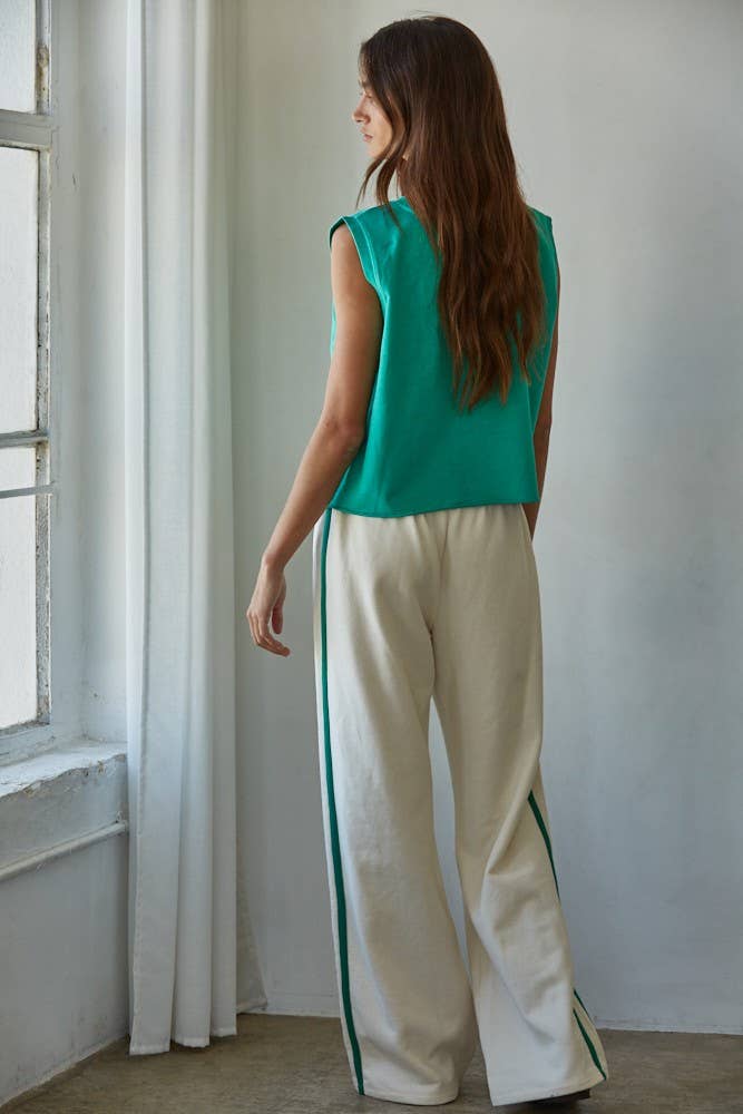 Knit Cotton Pigment Dye Round Neck Tank Top