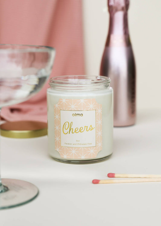 Cheers - Holiday Candle - 9oz Clear