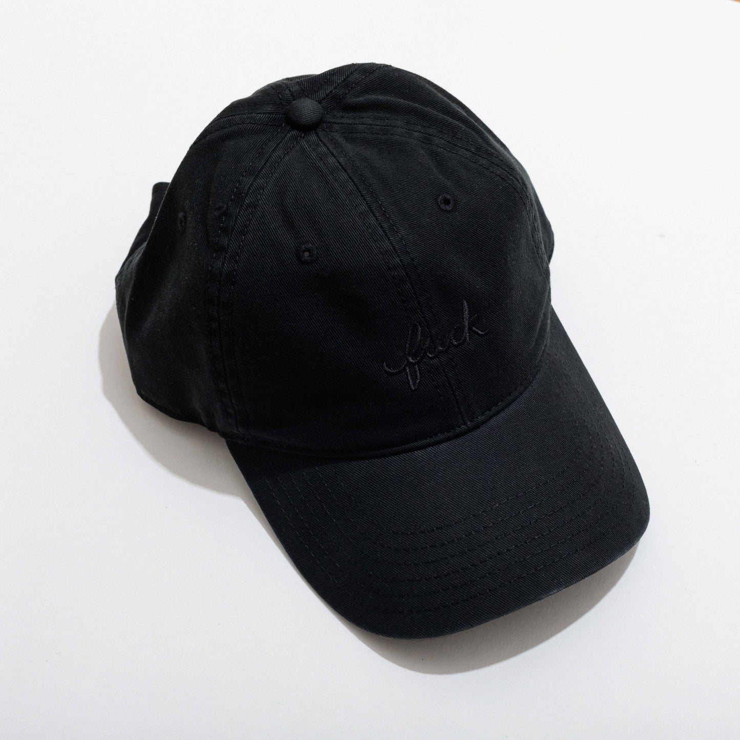 Fuck Script 100% Cotton Baseball Hat