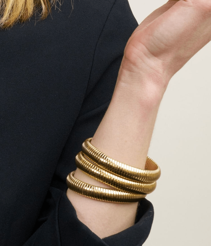  Cobra Tobogas Omega Stretch - Stainless Steel - 14K Gold - Tsuru