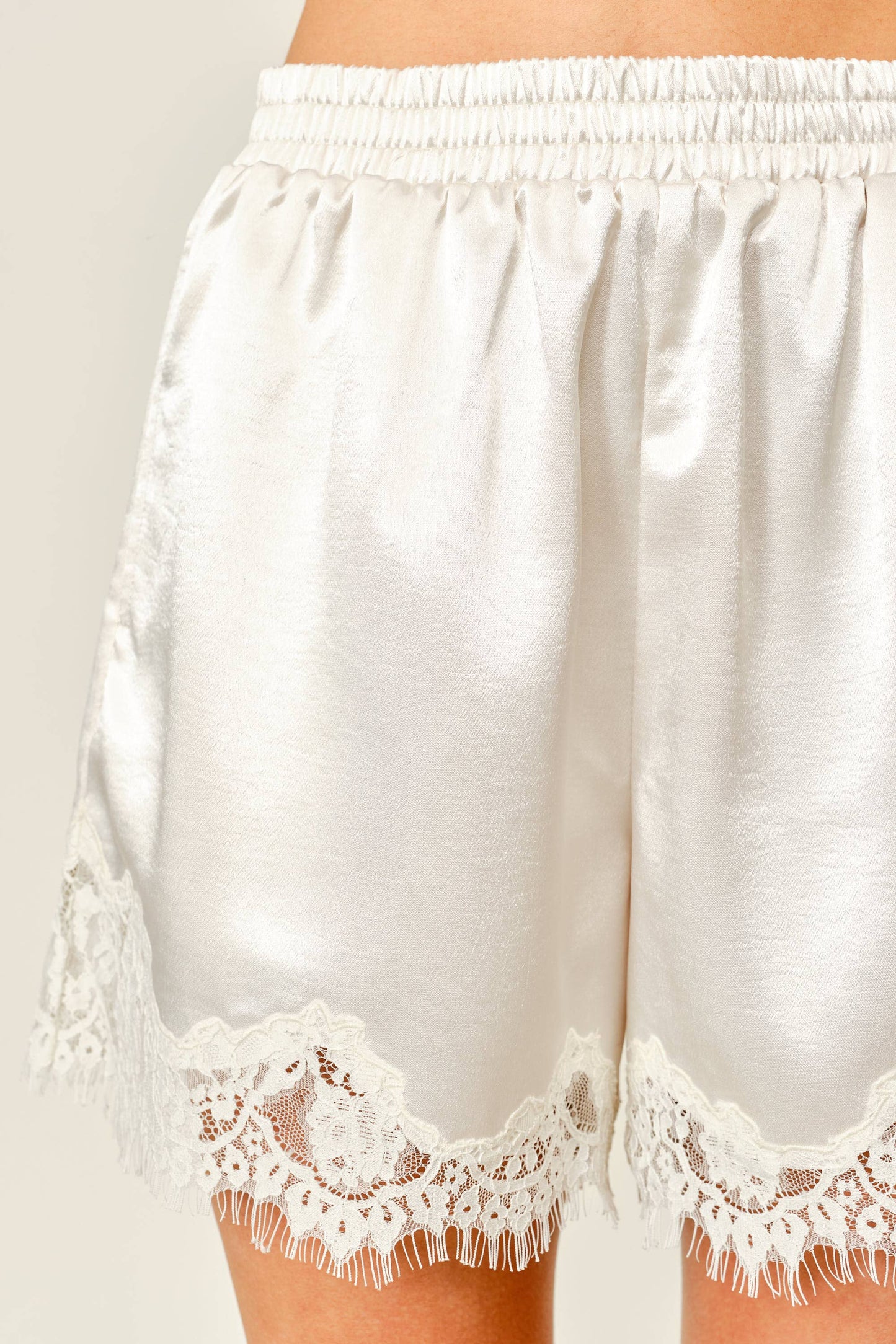 SATIN LACE SHORTS