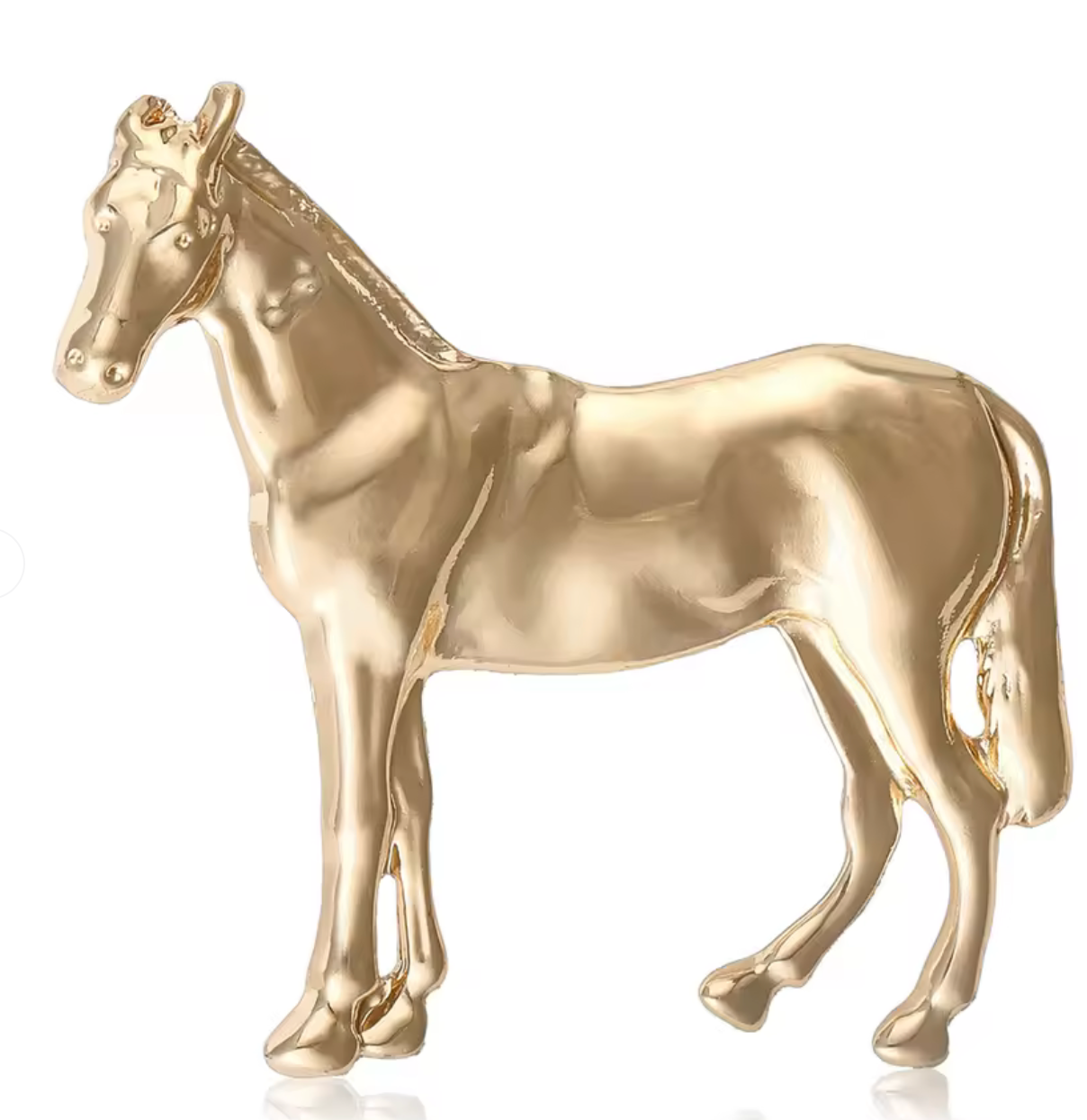 Pony Brooch Horse Pin - Horse Pin 14K Gold and Silver