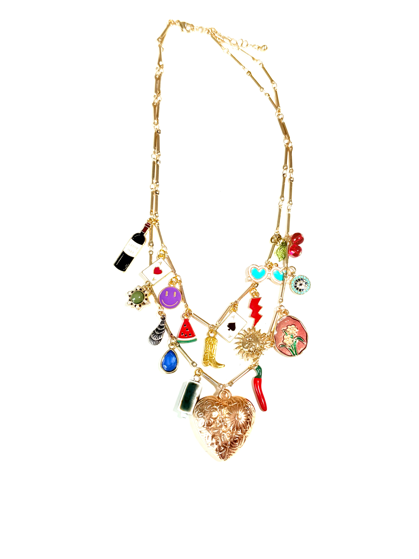 Girl PARTY Fun Charm Necklace- Collection-Hand Made Chain 