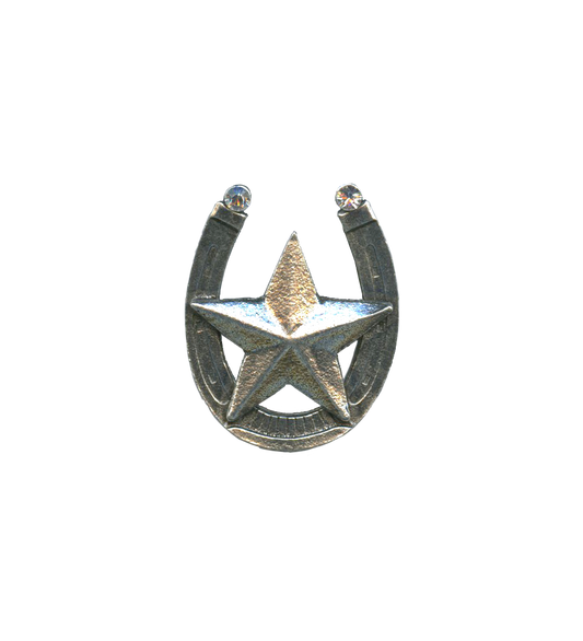 Bohemian Cowgirl Star Horseshoe Pin
