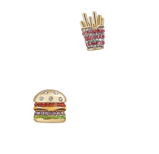 Snack Pack Stud Earrings- food mini Stud Earrings- Steel