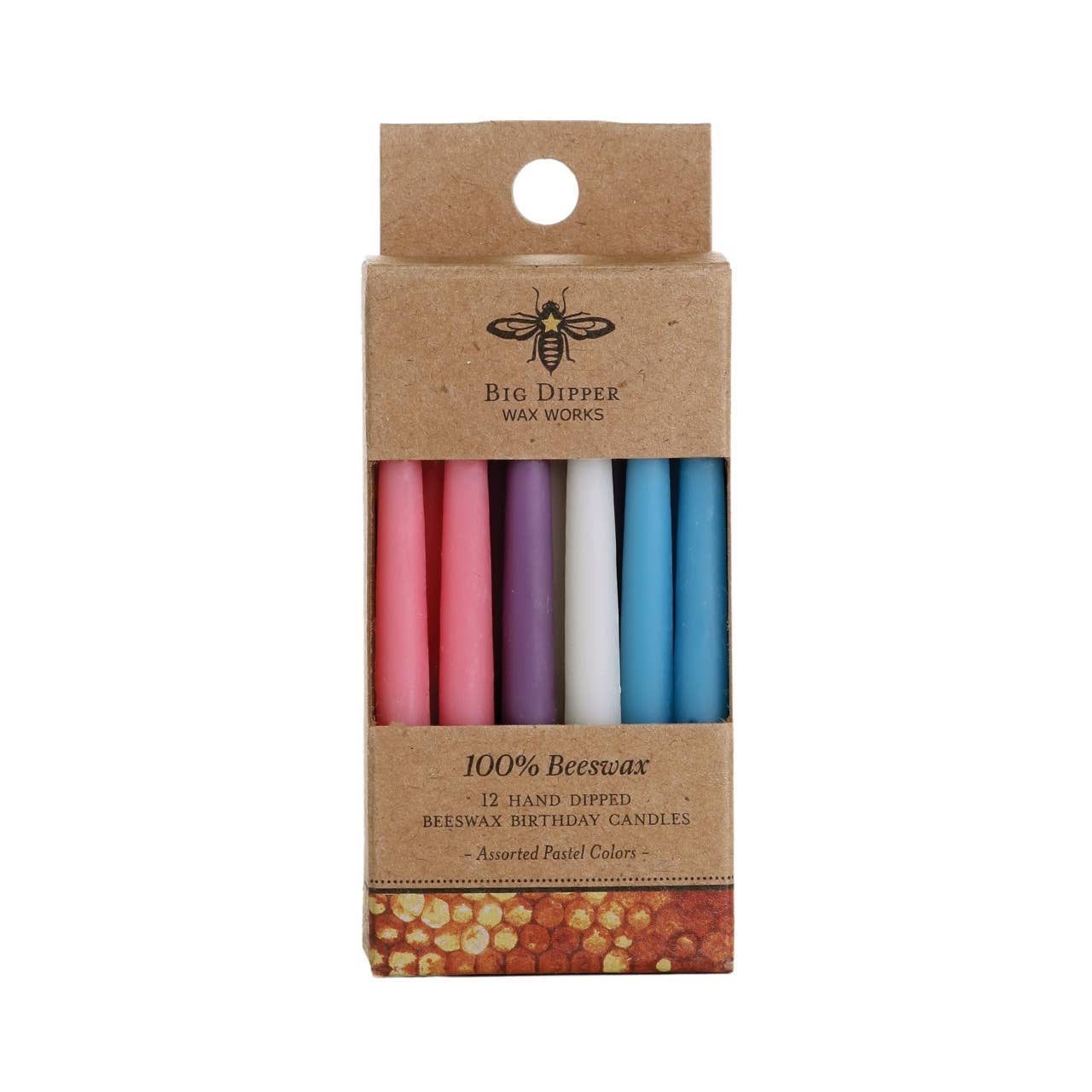 Birthday Candles – 100% Pure Beeswax – Hand-Dipped