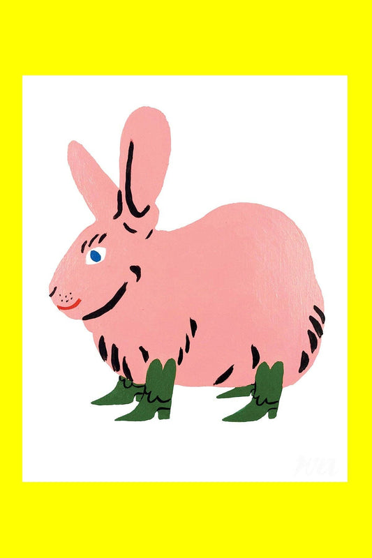 Bunny in Boots Pet Store Print
